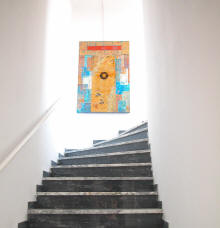 Staircase with painting